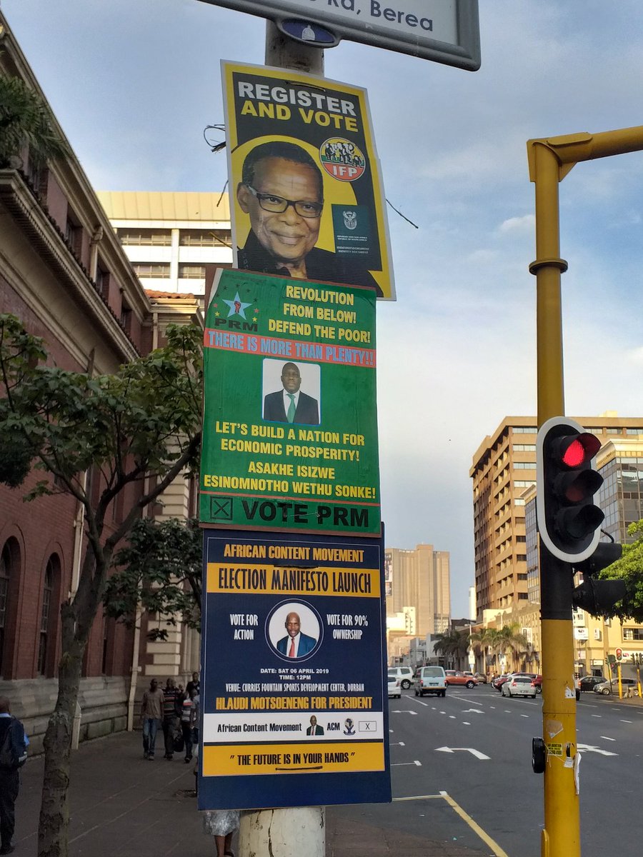 ZANewsFlash's tweet photo. This tells you that the country's general elections are just around the corner. Vote wisely. #Elections2019 #AfricanContentMovement #IFP #PRM https://t.co/Dg91449qp2