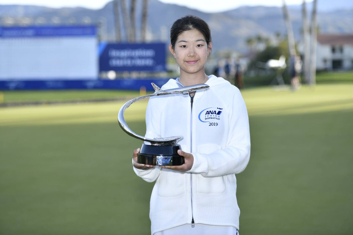 AJGAGolf's tweet photo. Good luck to 2019 #ANAJrInspiration champion Cindy Kou and @rachelheck2020 as they compete in the @ANAinspiration! https://t.co/86XdMgyw9Q