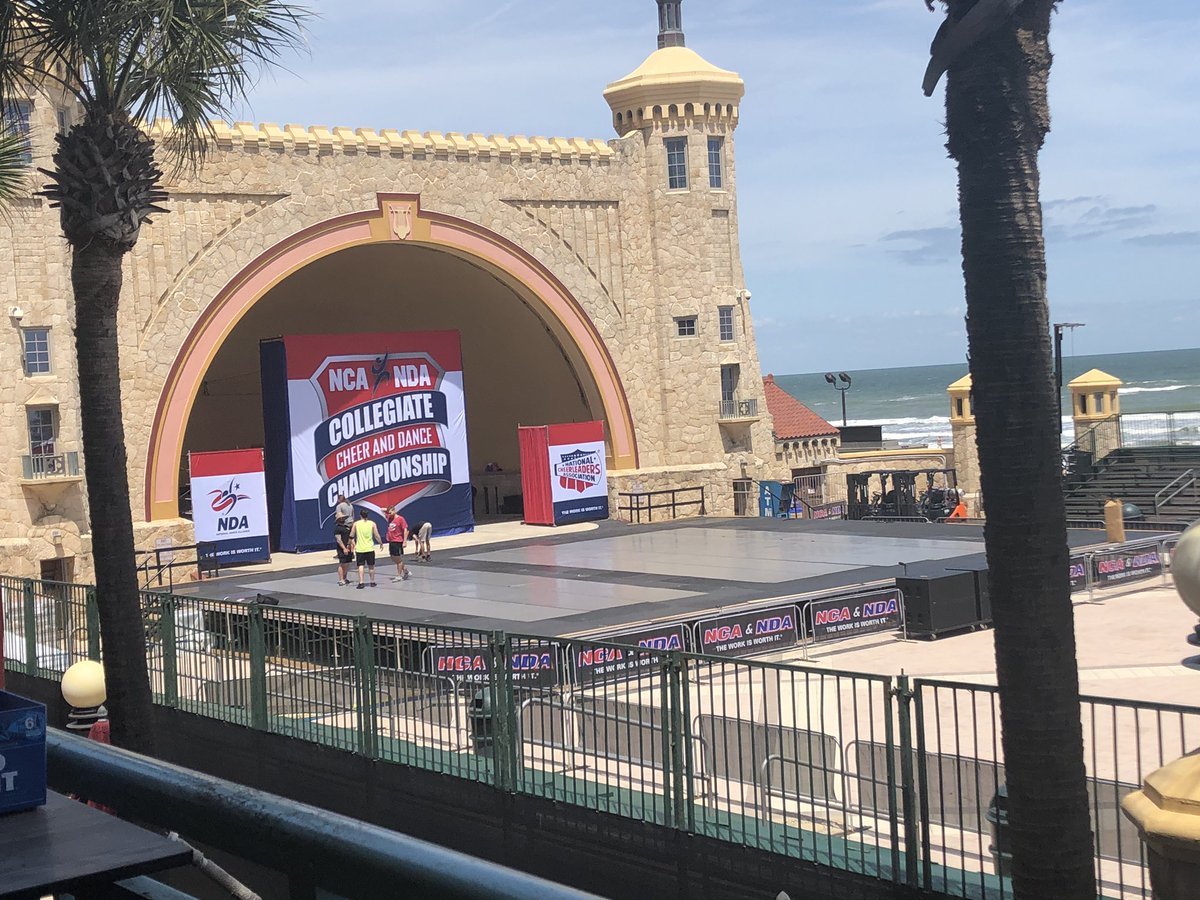 jmfoust's tweet photo. Walking along Daytona beach and I come across my fav cheer team @KStateCheer practicing before #NCAcollegenationals @VarsitySpirit #EMAW #KStateCheer #Kstate https://t.co/8Tb1vHGaYU