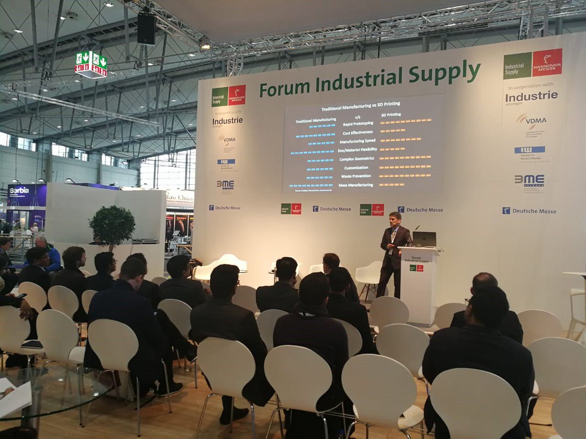 hclers's tweet photo. Live Now! Catch Raj Padmaraj, North America Head- Industrial and Digital Mfg, HCL shares Transformational approach to shift from mass production to full customization, from centralized to distributed production @Hall 4, stand E44 #HM19 #EXPAND40 https://t.co/tDJGBqs6fT