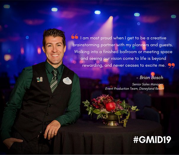DisneyMeeting's tweet image. From Walt Disney World Resort to the Disneyland Resort and all around the country, our talented cast members are excited to celebrate #GMID19. See what being part of the meetings industry means to them!