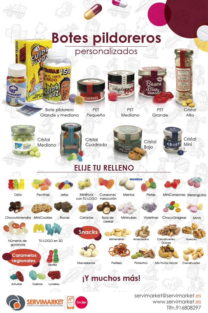 Servimarket's tweet photo. ¿Has visto nuestra última #newsletter? Crea tu propia medicina para ser feliz y date de alta para las siguientes desde nuestra web https://t.co/oxvZNqOthw #RegaloPromocional #Merchandising #RegalosPromocionales #PromoEnUnMes https://t.co/0L7FhI2I0L