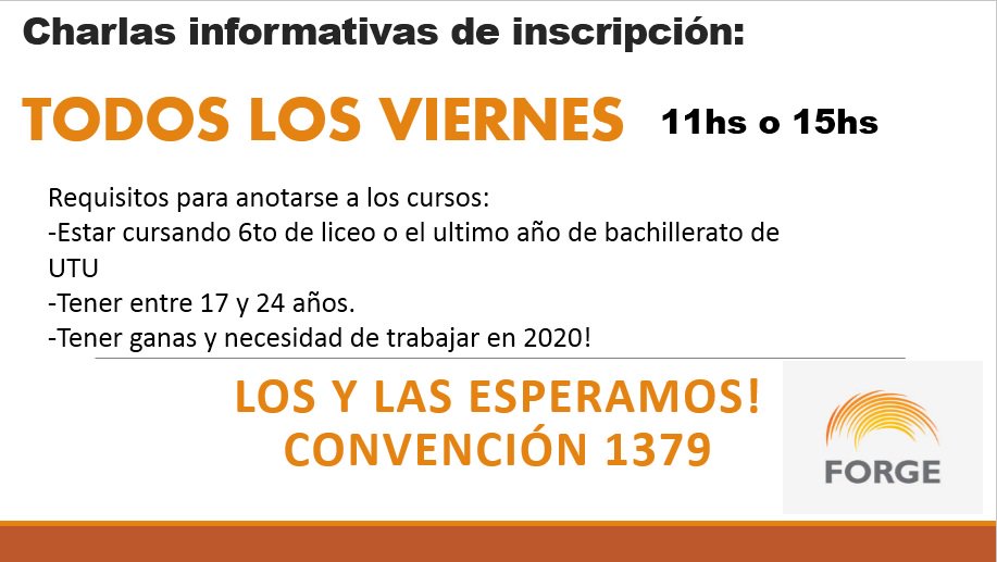 Los/as esperamos mañana!!