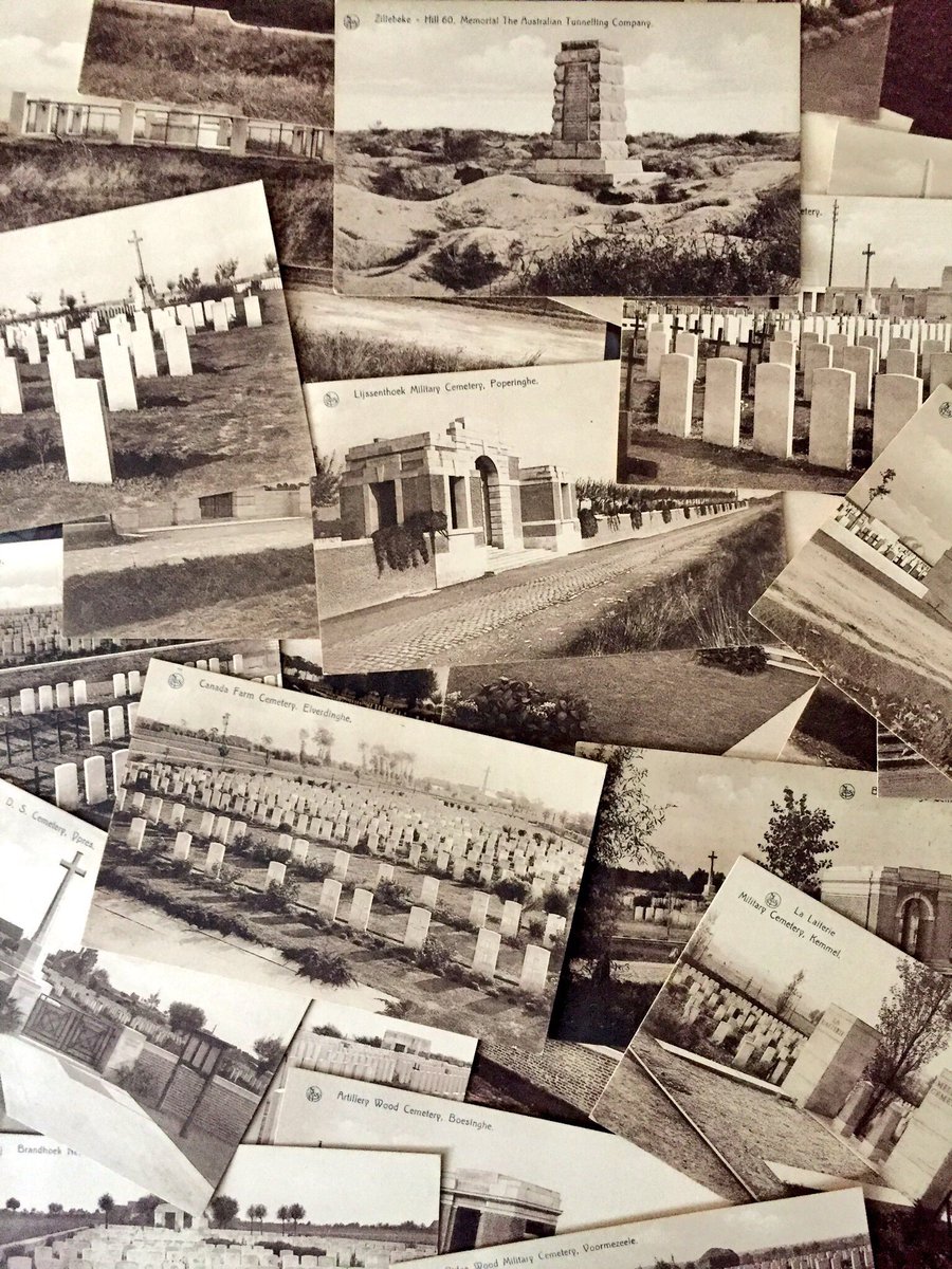 Poignantly, a postcard boom followed, with images of each of the very many war cemeteries being available to visitors. Surely, each of these were special to visitors whose sole purpose was to see the grave of a loved one  #WW1