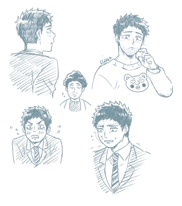 some serizawa doodles to try to escape my horrible art block ??? cutest most gentle big boi pls do not use for world domination ????? 