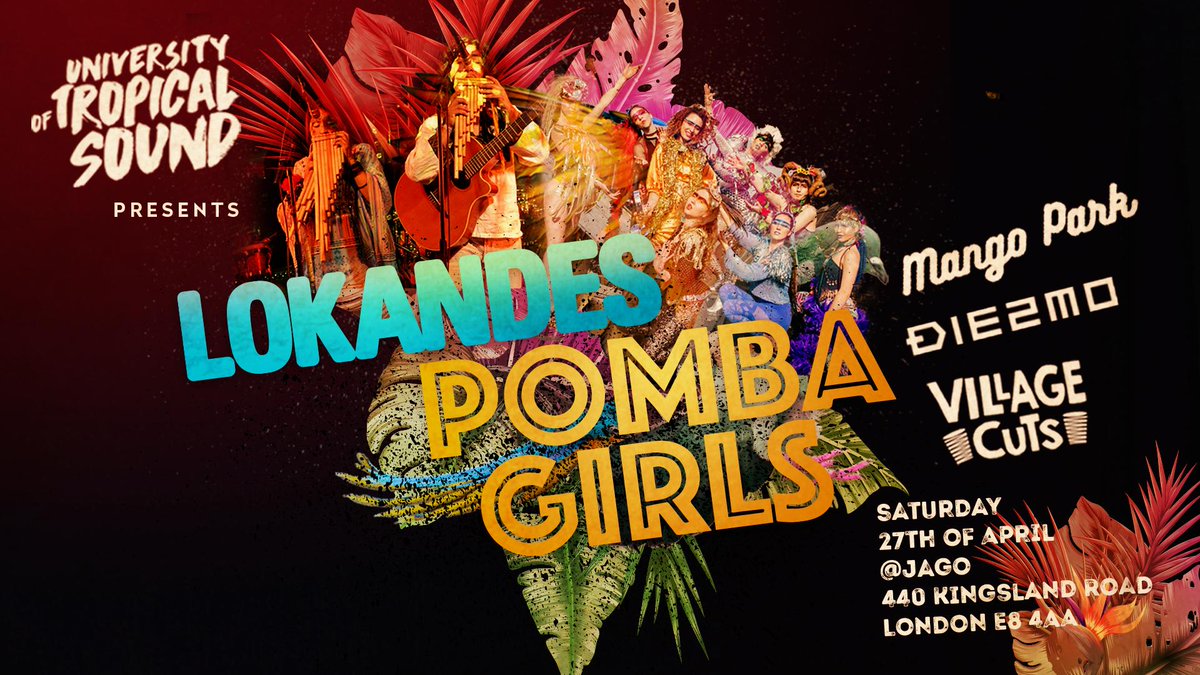 TropsoundLDN's tweet photo. Excited to announce our debut party at @thejagodalston (formerly #PassingClouds) featuring @lokandes @PombaGirls #VillageCuts @DJMangoPark & @diezmomusic 🎉🌴🍍
RSVP: https://t.co/qxpJqK6E6w
#dalston #tropical #hackneyparty #latinlondon #andean https://t.co/UfHHvuZEG4