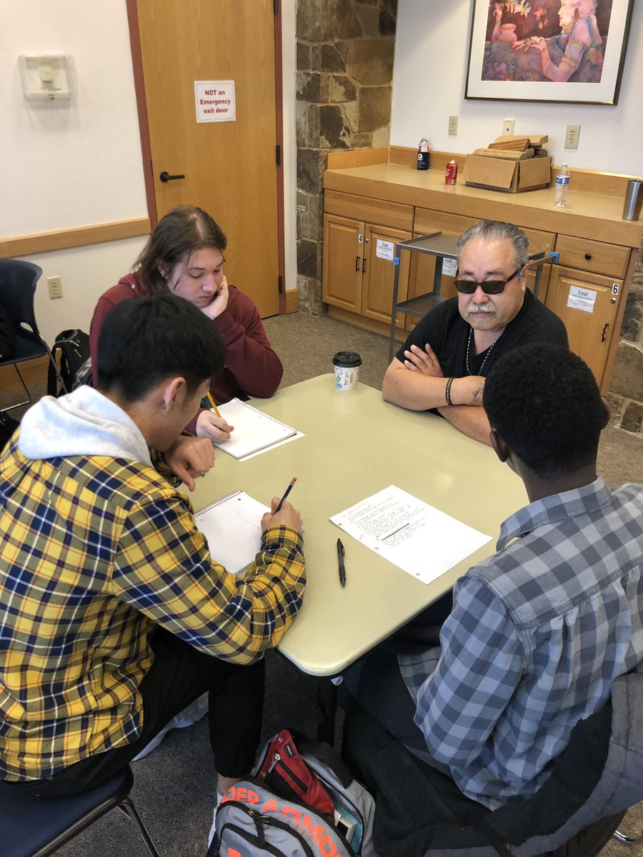 SpainKristen's tweet photo. The @MHSLions Creative Writing students working on their living memoir projects at the @CityOfMcKinney Senior Recreation Center. #imheremhs #creativewriting #livingmemoirs https://t.co/oxdE1O0Pim