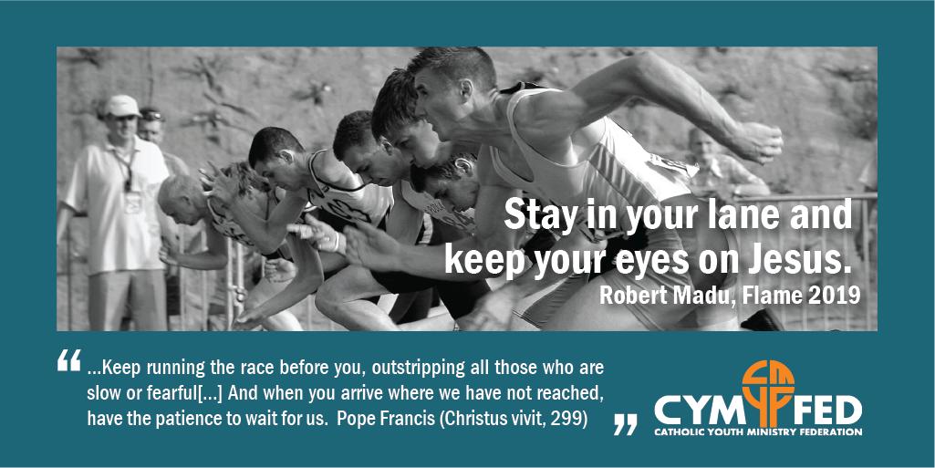 FlameCongress's tweet photo. Robert Madu gave us some wise words at Flame 2019 - "Stay in your lane and keep your eyes on Jesus!" The last paragraph of @Pontifex new Apostolic Exhortation, the fruit of the #Synod2018 tells us to do just that! #Significance #Flame2019 #ChristusVivit
📜https://t.co/cgbTR0G5Ge https://t.co/lMQIc3ZVfU