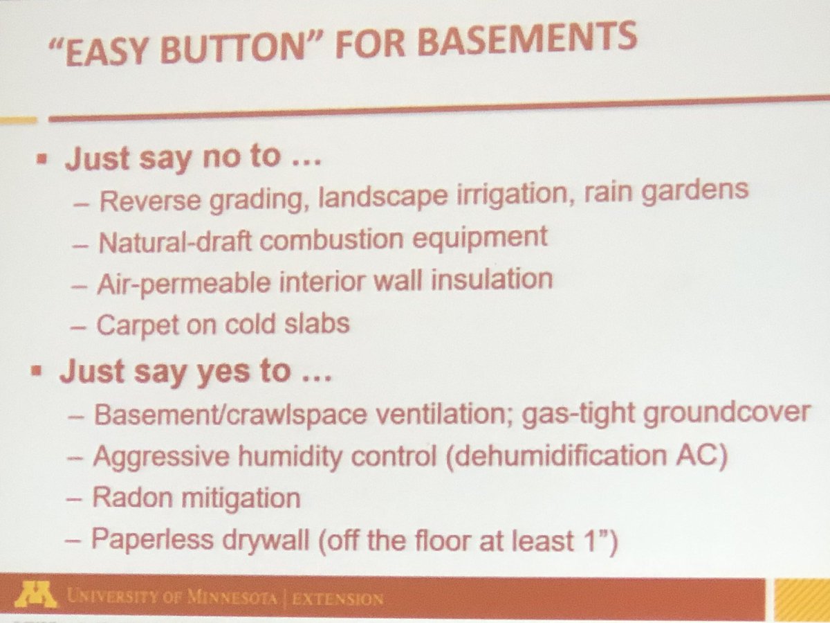 EnergyVanguard's tweet image. Pat Huelman gives advice on how to avoid moisture problems in basements. #EasyButton #HPC19
