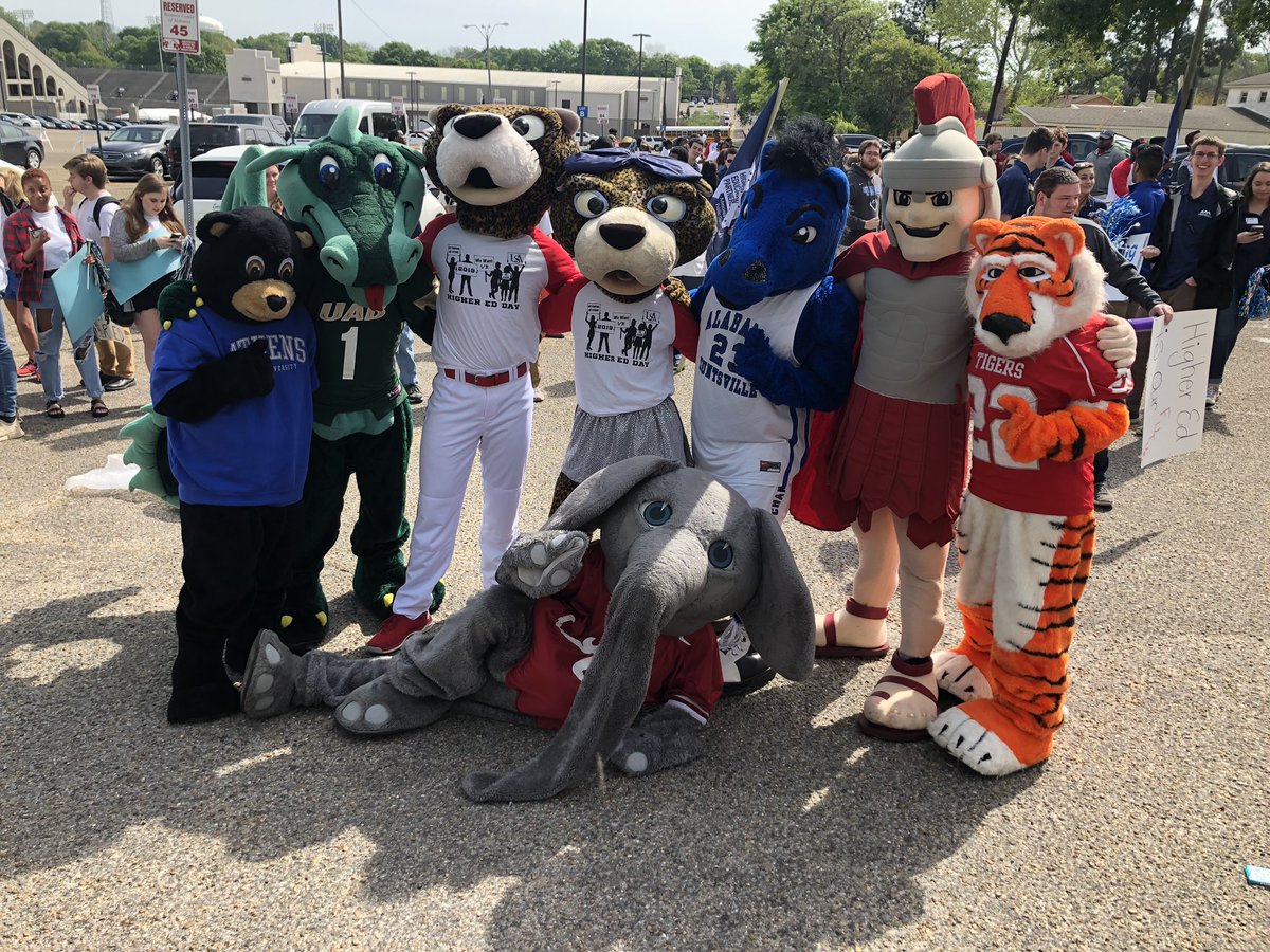 We are at Higher Ed Day in Montgomery, and Charger Blue is making friends!!