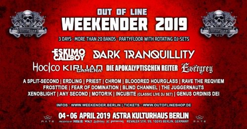 Draven_Taylor's tweet image. Out Of Line Weekender 2019: April 4th, 2019 (Berlin, Germany)

musiceternal.com/Events/2019/Ou…

#Musiceternal #OutOfLineWeekender #OutOfLineMusic #Motr!k #AnySecond #Juggernauts #Priest #CHROM #ASplitSecond #KirlianCamera #Festival #Berlin #Germany