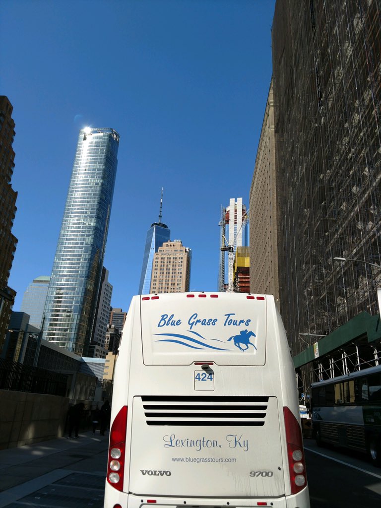 charter_crown's tweet photo. Good morning @newyorkcity ! #Freedom tower looking great! Another beautiful day in the city! @bluegrasstours #travel #sightseeing #tour #newyork #newyorkcity https://t.co/hRz6JJES5B
