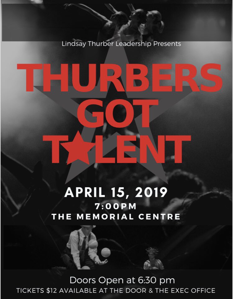 ThurberRaiders's tweet photo. Thurber’s Got Talent ticket sales start next week! Tickets are sold from the exec office April 9-12 at flex and lunch for $12 and will also be sold at the door for $12 on April 15th. https://t.co/4PLPFb1zIe