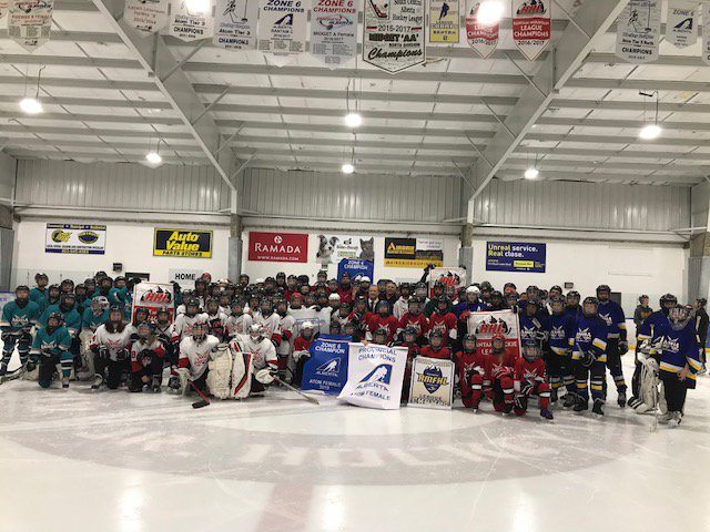 HockeyAirdrie's tweet photo. Our Teams, Our City, Our Game...Huge Congratulations to AMHA's Banner Winners! Thank you, everyone, including @MayorPeterBrown , who came out to celebrate the accomplishments of our athletes and coaches! #AMHAPride #AMHAGrown #AMHABuilt #MinorHockey #Champions @City_of_Airdrie https://t.co/AcCcq1RS64