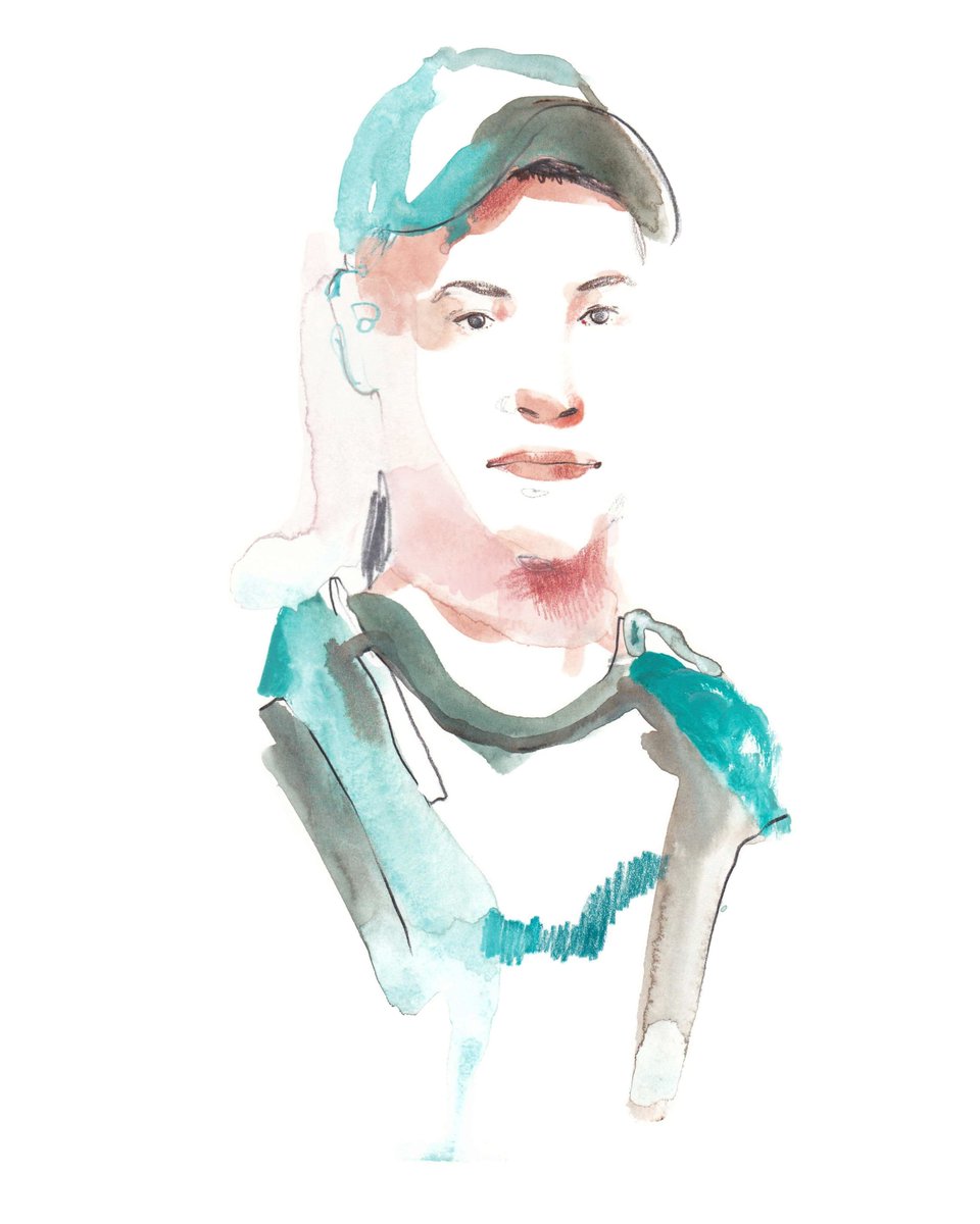 franloiacono's tweet photo. Here's a #sketch of model @David__Valensi at @AMCKModels that I did during the @BarbourInt SS19 Presentation, held at the @ICALondon as part of @LondonFashionWk Men's: https://t.co/Y3zhqYtxeE https://t.co/BfFn6GEyuC