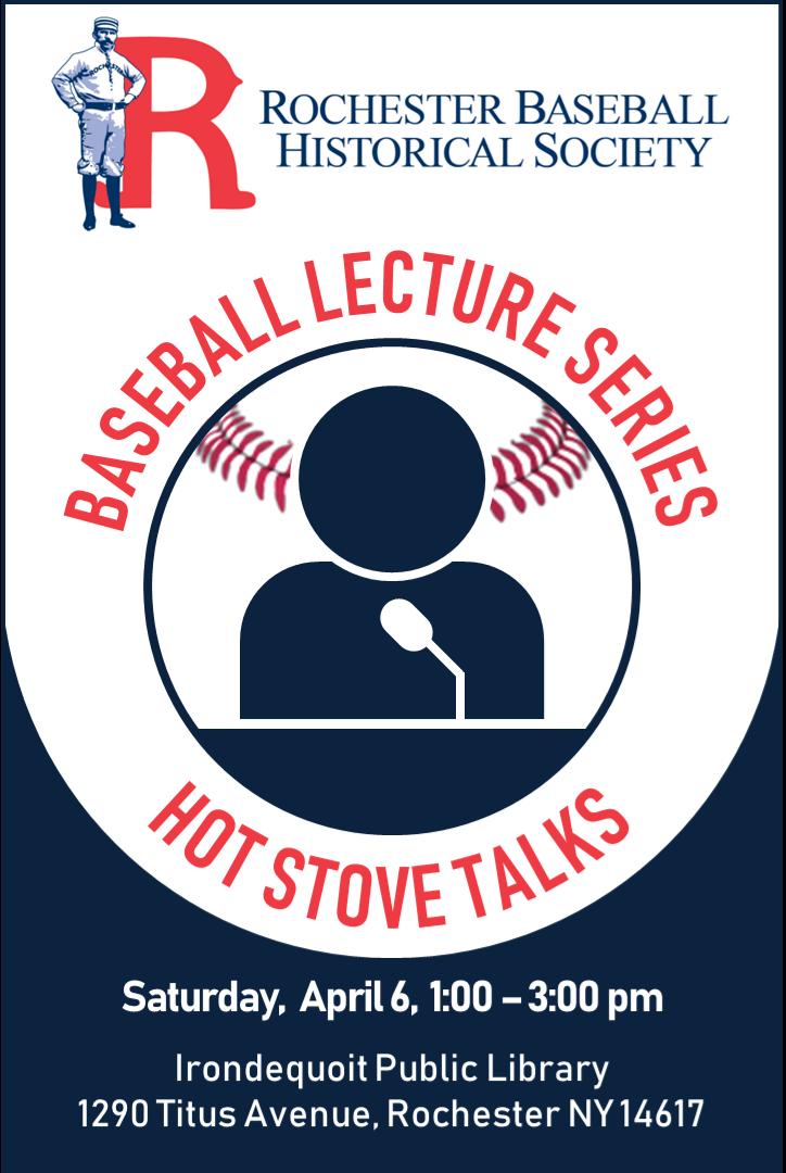RocBBHistory's tweet photo. Our next lecture series on April 6: featuring @njrowan on Correcting Official Stats; @sjfcsportmgmt @sabr Analytics Team on Pitching Staff Management; and @klesko86 on the @RocRedWings and @Orioles Exhibition Series. Hope you can make it! https://t.co/sKLAFjh3tt