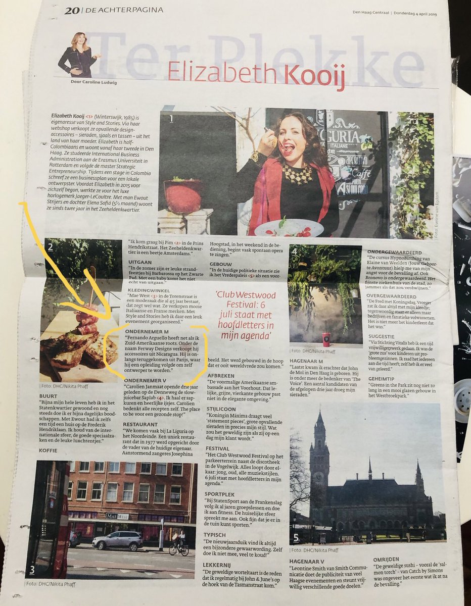News paper mention by the amazing founder of <a href="/styleandstories/">Style and Stories</a> 💕 <a href="/DenHaagCentraal/">Den Haag Centraal</a>