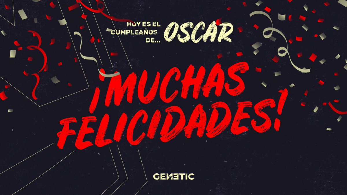🎊¡Hoy es el cumpleaños de nuestro diseñador <a href="/oscar_ttf/">Óscar Hernández</a>!🎊

Sin duda una pieza clave de Genetic 😁

¡Disfruta de tu dia! 🤗
