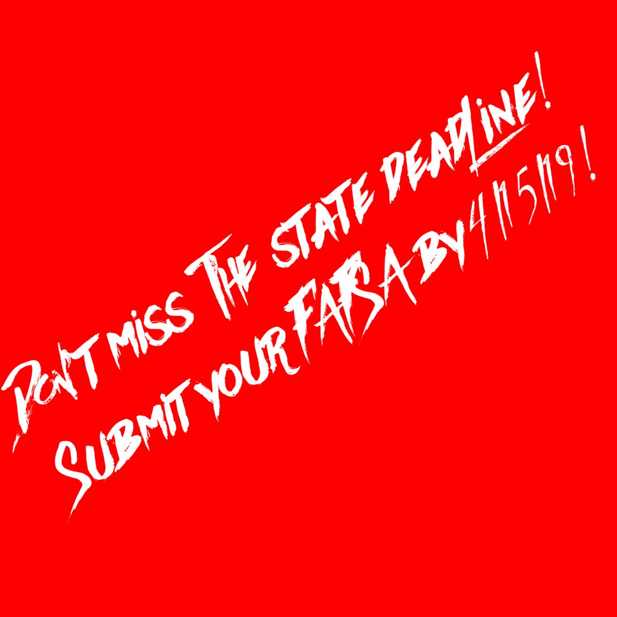 BrookdaleCC_EOF's tweet photo. File your 2019-2020 #FAFSA renewal application before the NJ state deadline! 💀 Submit your #FAFSA by 4/15 💻 You can even complete it through the new #myStudentAid app on iOS or Android!  @BrookdaleCCNews has #FAFSACoaches ready to help you!  #FinancialAid  #DoYourFAFSA 💰💵 🎒 https://t.co/FsL5QVJh3m
