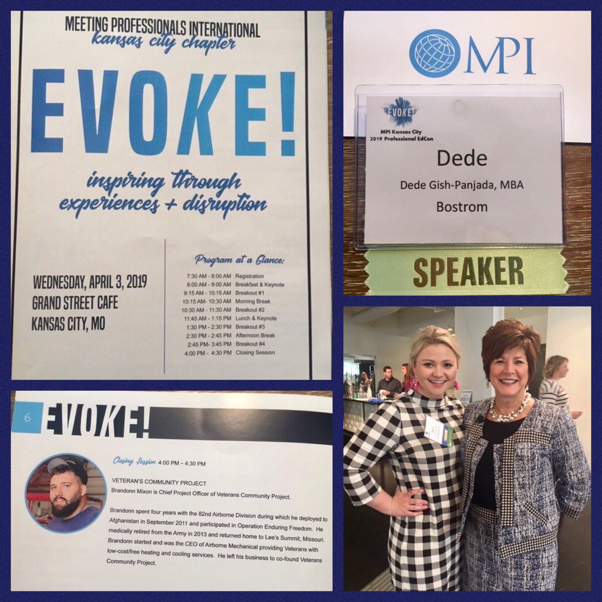 BostromAMC's tweet photo. On behalf of Dede Gish-Panjada and the Bostrom team, we thank @MPIKANSASCITY for hosting a wonderful Professional Education Conference. Special acknowledgment for making a donation to the @VCP_HQ as a “thank you” to all speakers!
#MPIKC #evoke #meetingprofs #mpi https://t.co/18pmbvT0n0