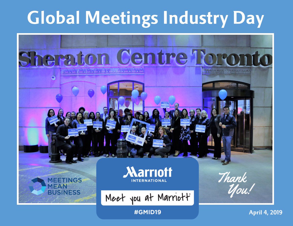 Today is Global Meetings Industry Day and we are celebrating! GMID is worldwide celebration of the meetings + events industry, and the impact they have on people, business + communities. 
 
#marriottmeetings #GMID19 #sheratoncentretoronto #businessevents #toronto
