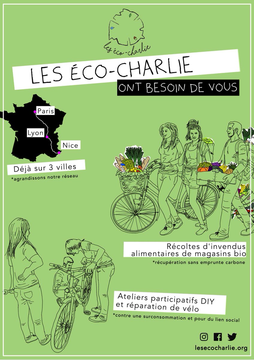 Bonjour à tous ! On a besoin de vous et de votre votre pour soutenir notre projet et nous permettre de continuer nos actions partout en France ! Votez pour #lesecocharlie sur le site :  harmonie-boost.fr/home/2059/proj… 
N'hésitez pas à RT ce post !
Un grand merci 💚