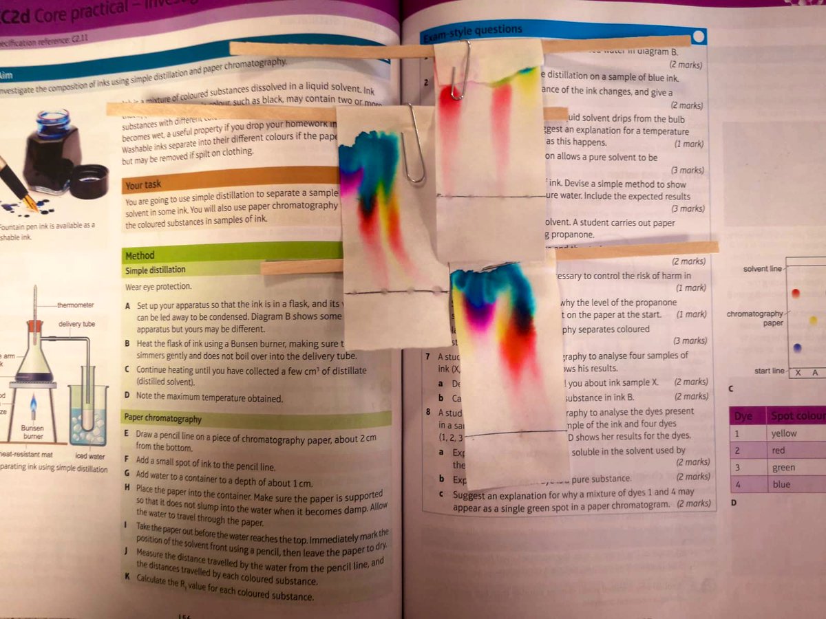 GAA_science's tweet photo. More #GCSE #corepractical work today from our year 11s - separating mixtures and calculating Rf valuesπ©βπ¬ https://t.co/YT3gqCKfm7