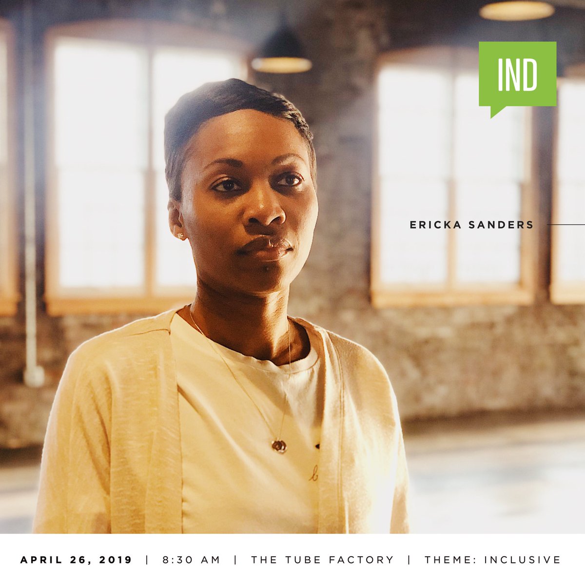 Save the date! Join us 04/26 to hear from Ericka Sanders of the You, Yes You Project. Ericka will be sharing about her work to support relationships between incarcerated fathers and their daughters. 
📅 04/26
🗣️ Ericka Sanders
📍 <a href="/TubeArtspace/">Tube Factory</a> 
🎟️ 04/22
☕️ <a href="/tinkercoffee/">tinker</a>