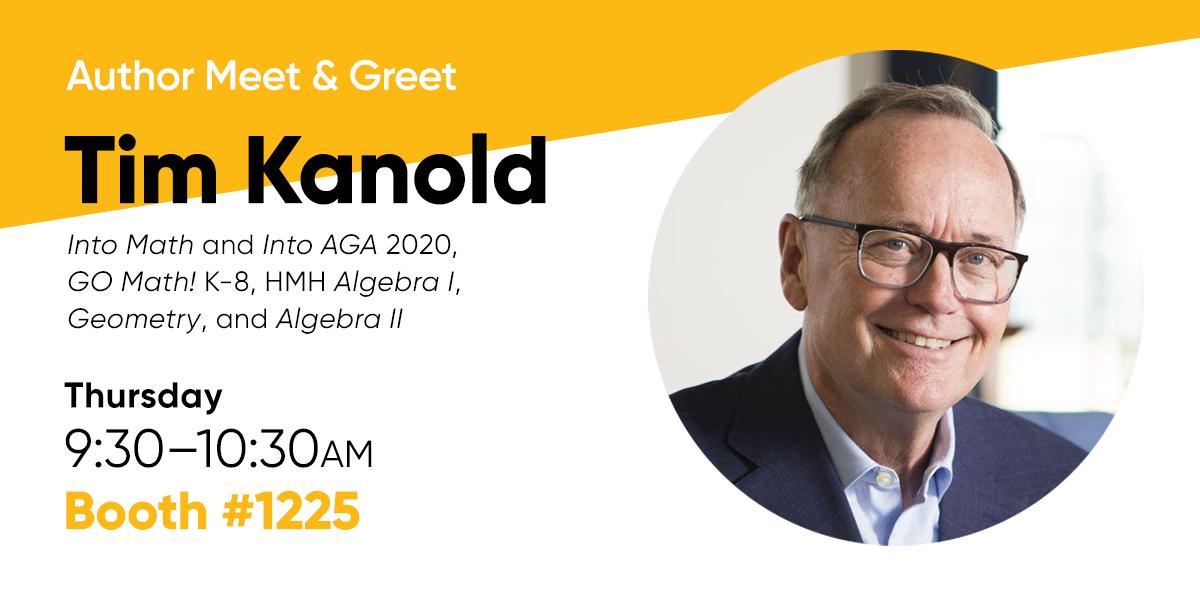 Anji_Garcia's tweet photo. Hey #NCTMSD2019 attendees! Stop by Booth #1225 from 9:30-10:30AM PST and visit with HMH author Tim Kanold. #IntoAGA #TheLearningCompany https://t.co/efAJiyrJV4