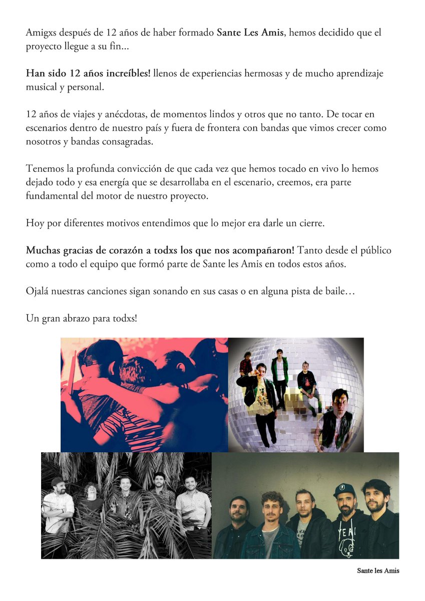 Comunicado Oficial. Gracias a Todxs! 🙌