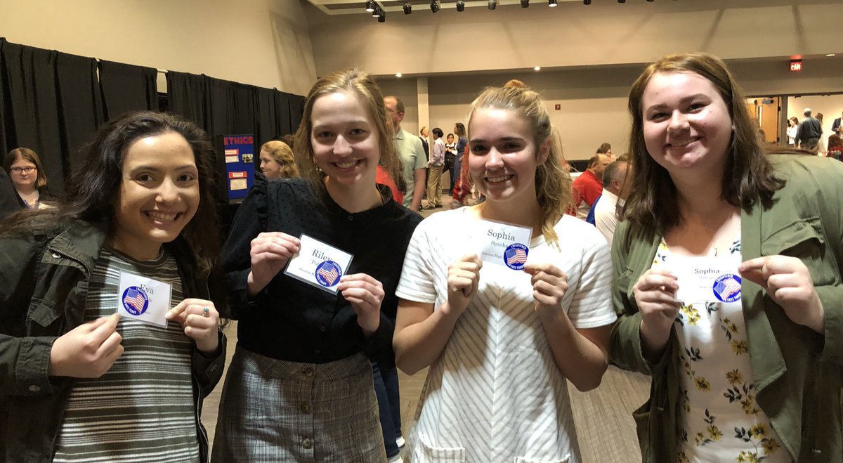 NHTOYMc's tweet photo. Look what we did at the @ksdehq Civic Engagement Conference!! #RegisterToVote #kscivics #LearningWithoutLimits @SeamanSchools https://t.co/3f5ZQS1y7R