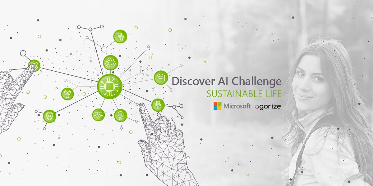 AurelieWen's tweet photo. How can we use AI to reach the UN's sustainable development goals? @microsoftcanada and @Agorize are launching the #DiscoverAIChallenge, challenging students across Canada to act for education, climate, health, and cities
#hackathon #OpenInnovation #AIforGood #Sustainability https://t.co/KfVtYHofjJ
