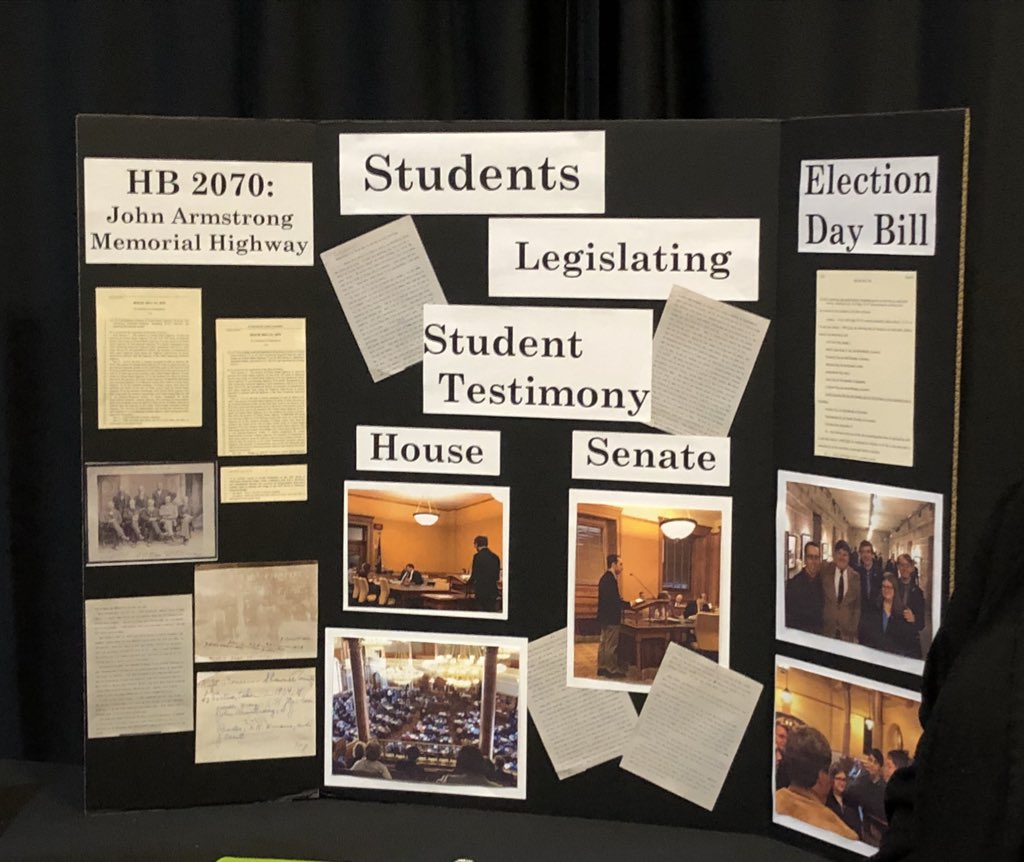 NHTOYMc's tweet photo. Great poster presentations by @SeamanSchools students at the @ksdehq Civic Engagement Conference. Students tackling big issues and uncovering important historical leaders. #kscivics #LearningWithoutLimits https://t.co/7NPrnbg0O1