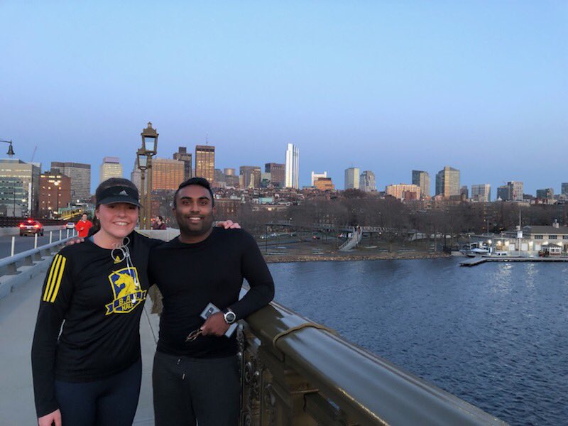 ElzerieDJ's tweet photo. Excellent to have @Muditha_N a fellow @JCUMedDent MBBS16 alumni join yesterday’s training for the @BAA 10km charity run. I’m supporting @BWHSurgery @CSPH_BWH global surgery exchanges; https://t.co/CV7YvCZbDd #JCUtoHarvard https://t.co/1vEnYKDdYz