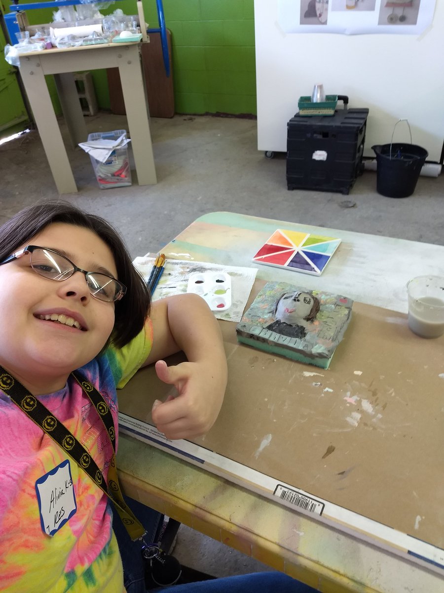 gccsadvanced's tweet image. #gccspride intermediate students using art to express career goals and to gain public speaking practice.