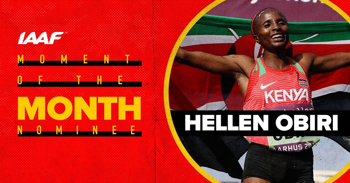 Retweet to see @hellen_obiri win🇰🇪 In @Aarhus2019 Obiri made history💪 She became the first woman ever to win the: • World Indoor Championships✅ • World Championships ✅ • & the World Cross Country Championships✅