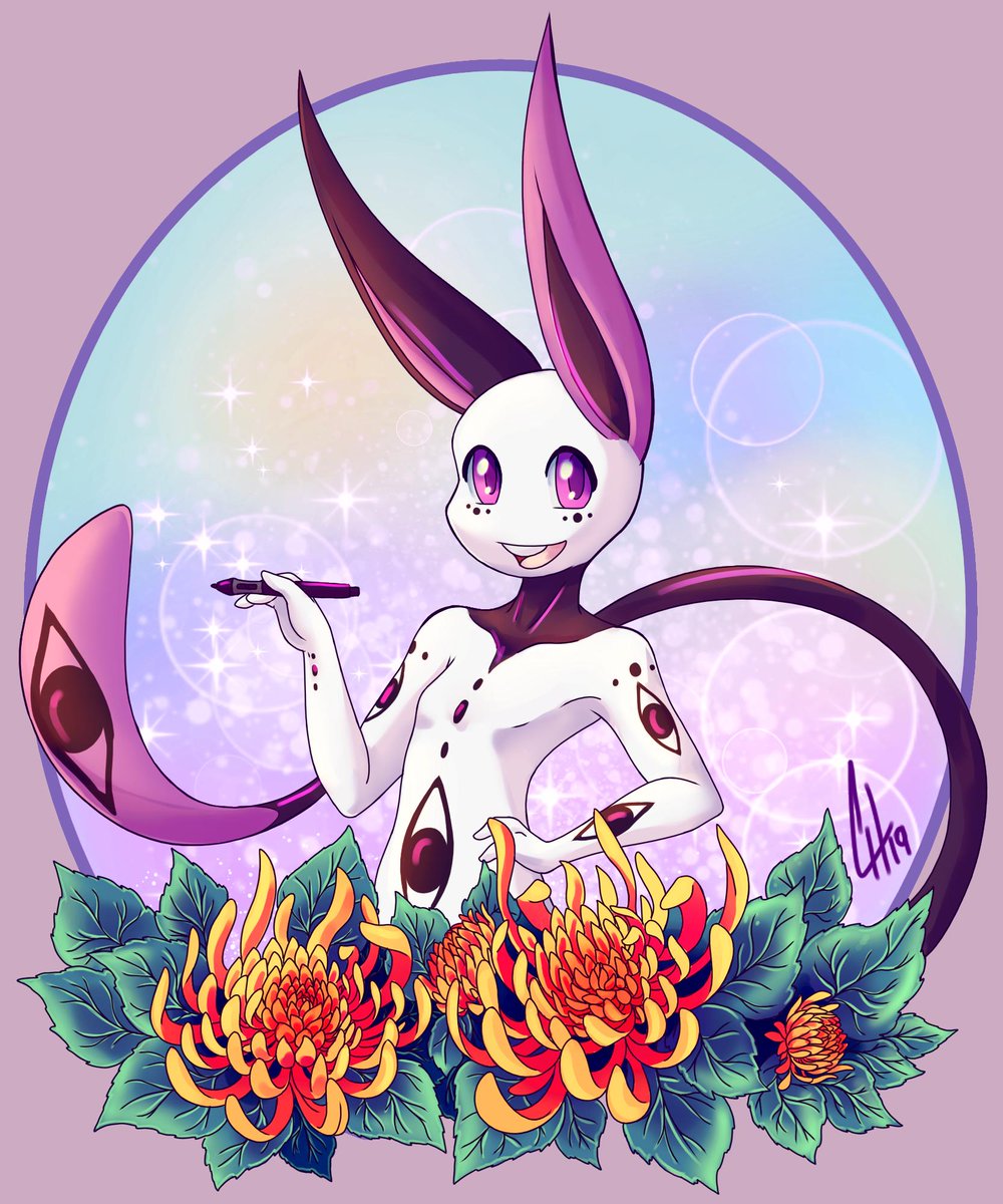 OnixTymime's tweet photo. Nuevo dibujo de Xion (fursona). Tenía que hacerla en algún momento con algunos crisantemos, estoy obsesionada con esas flores 💜
⭐️Patreon: https://t.co/cR5agRSCRc
☕️Ko-fi: https://t.co/sl6PzAEyv9
#digitalart #fursona #mewthree https://t.co/8o8wJcjWiL