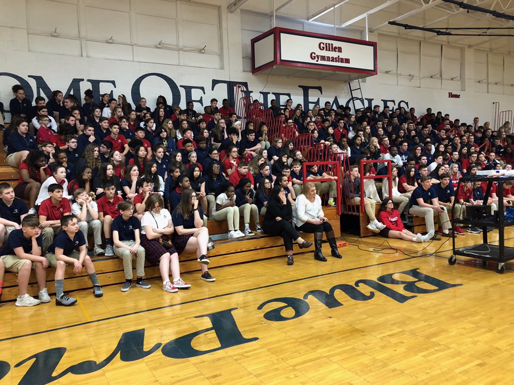 I’m incredibly moved to have students at my alma mater, John F Kennedy High School, watch my announcement.  

And to have Coach Gillen's name in the background makes it even more special because of the impact he has had on my life. #BluePride #OurFutureIsNow