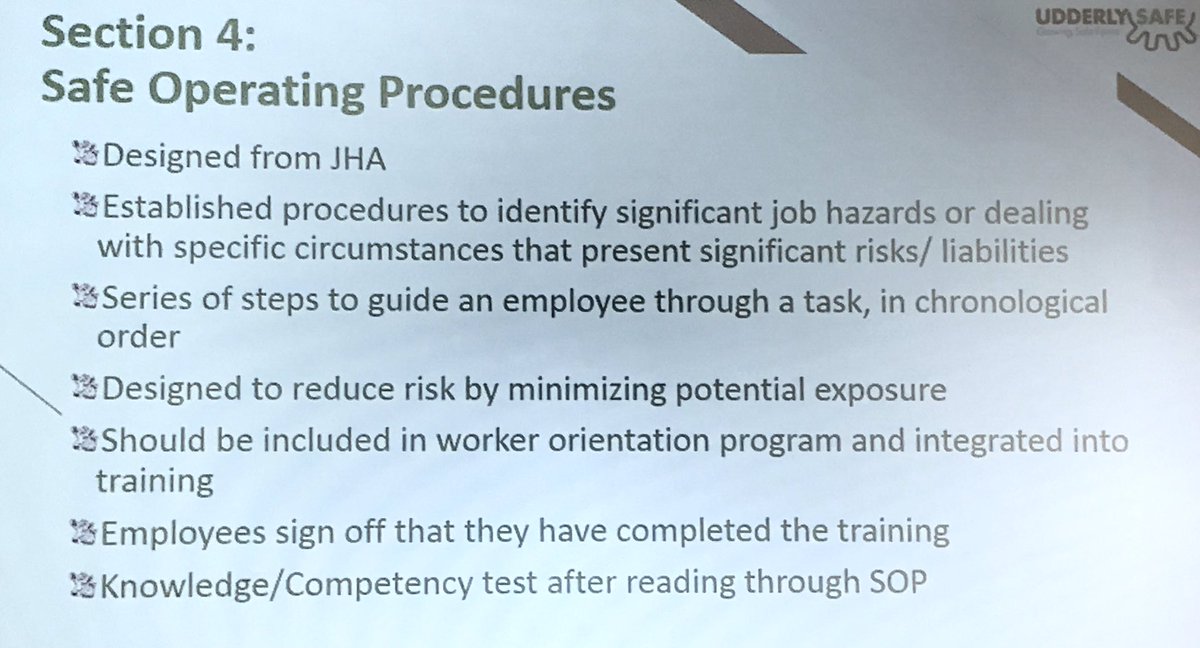 “Taking Good Care” is teaching farmers how to be safe!

Tip:
Educating staff about potential hazards on your farm and getting them to sign off is a great way to minimize risk. It will also help in maintaining thorough records!

<a href="/udderlysafe/">UdderlySAFE</a> @CDX2019 @cknxnews