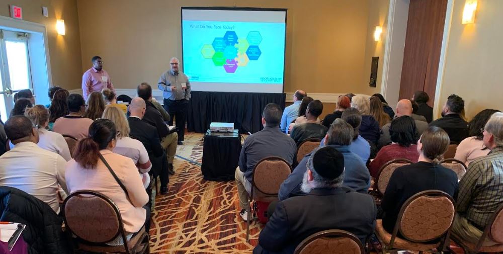 DavidAtFoothold's tweet photo. Full house @NewYorkAlliance for my talk - 'Achieving Quality Over Quantity: Using Leadership, Workforce and Data'. @footholdtech https://t.co/2ubU0a6nZ5