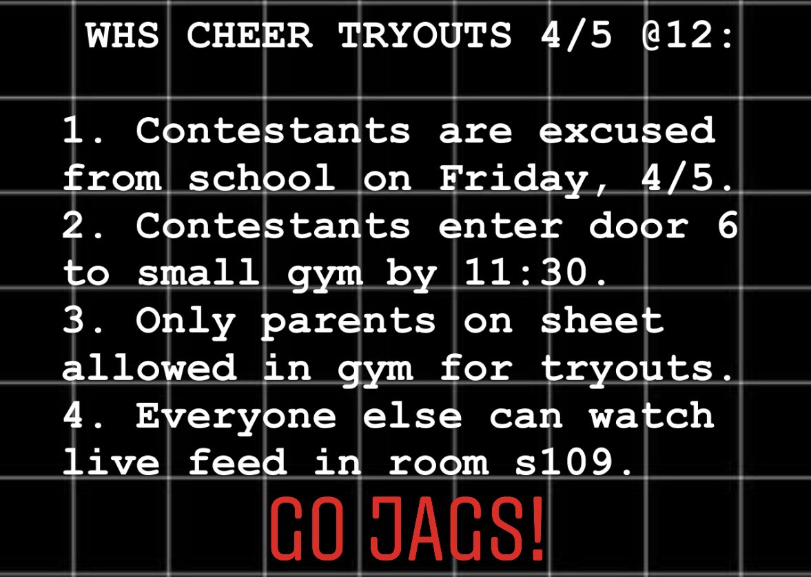 Info. for tomorrow at Southmoore.