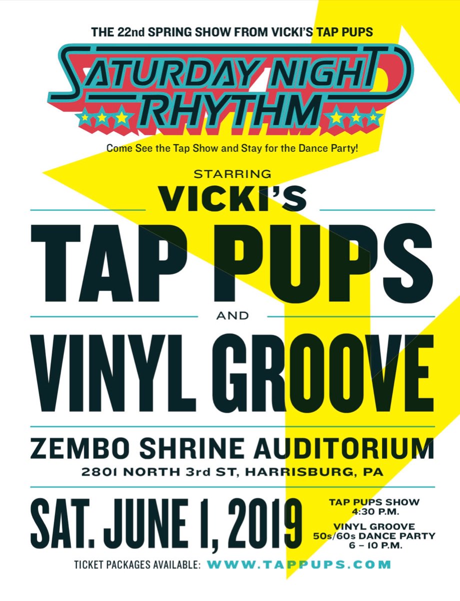 Let's get this party started:  VICKI'S TAP PUPS + VINYL GROOVE
6.1.19