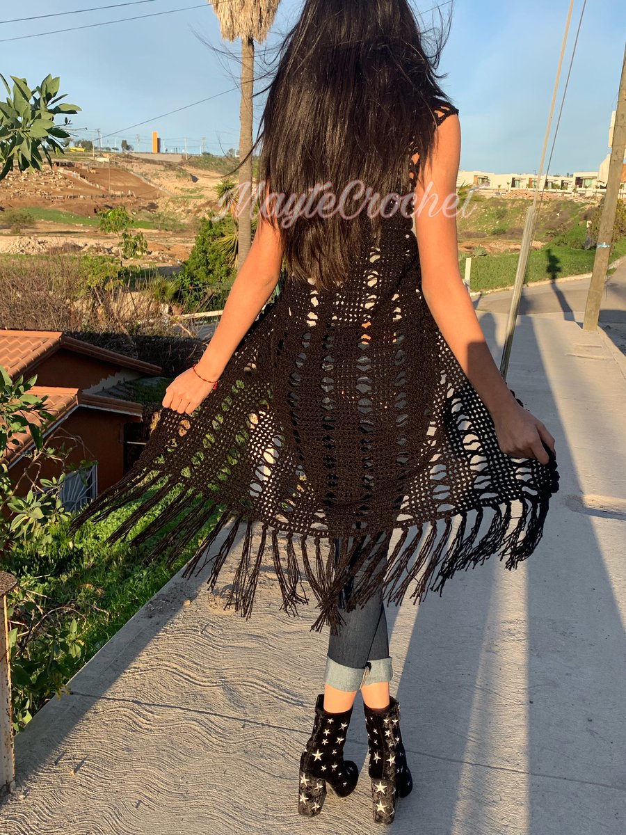 mayte_crochet's tweet photo. Espero les guste este #chaleco #kimono tejido a #crochet  el paso a paso listo aqui👉🏻 https://t.co/GdPAZfx5Ye https://t.co/nfiFDqFgPs