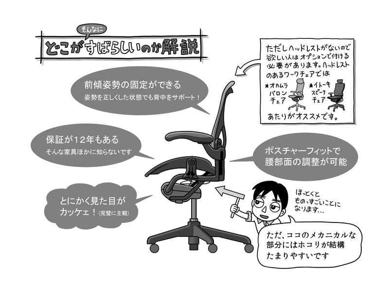 今日知り合った方の中には僕の漫画を読んでアーロンチェアを購入されたという方もいらっしゃってうれしくなりました。非公式のヘッドレストも近頃はいいのがありますよとオススメしておきました。もう10年使ってるけどちっともガタがこないアーロンチェアすごい。 