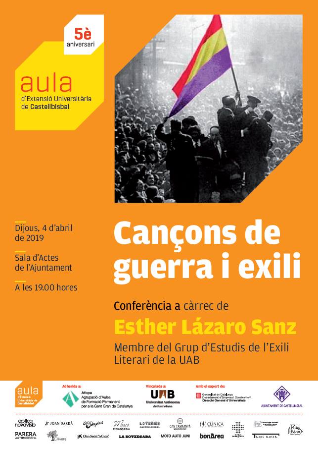 D'aquí a uns minuts Conferència de l´Aula d´Extensió Universitària de Castellbisbal! T'ho perdràs?

#castellbisbalcultura #castellbisbal #aulaextensióuniversitària #memòriahistòrica
