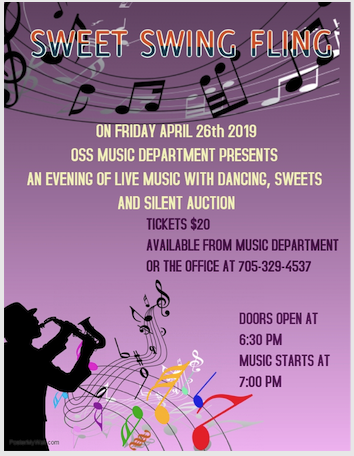 Join our OSS Musicians for a GREAT EVENING of ENTERTAINMENT, DESSERTS &amp; some SILENT AUCTION ITEMS !!!!  Tickets available at our OSS Office! <a href="/SCDSB_Schools/">Simcoe County District School Board</a> <a href="/SCDSBmusic/">SCDSBmusic</a>
