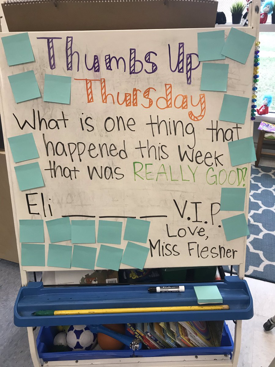 MissFlesner's tweet photo. Thumbs Up Thursday! 👍🏼 checking in with our students to see the best part of their week! 🤗 https://t.co/dZFYV0jVfQ