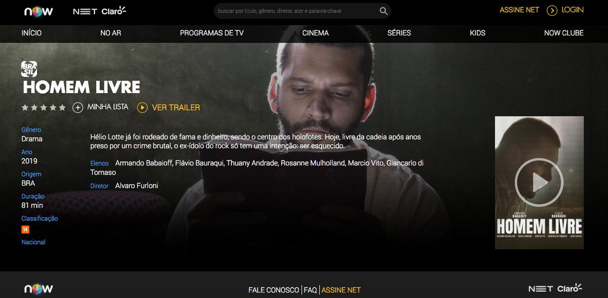 sffilmes's tweet photo. "Homem Livre" chegou ao Now Online!

Para assistir, segue o link.
https://t.co/EXFrG7N4X2  

#SegundaFeiraFilmes #NowOnline #Now #HomemLivre https://t.co/MHFpSDWSv6