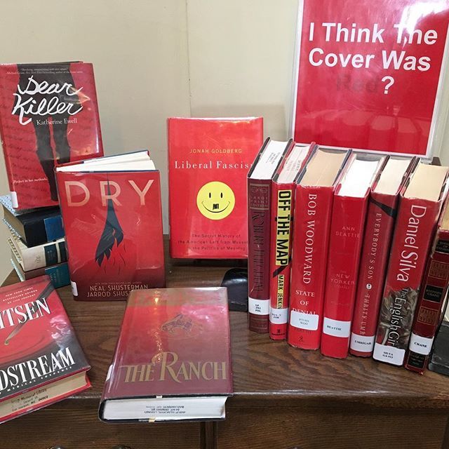 JesupLibrary's tweet photo. Have you red these books? .
.
.
#puns #library #jesupmemoriallibrary #jesuplibrary #redcovers https://t.co/v9qAlk5XsS https://t.co/LmjeE87J1N