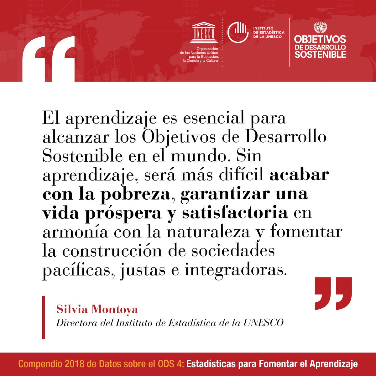 UNESCOstat's tweet image. El aprendizaje está en el corazón de los #ODS. El #SDG4Digest de @UNESCOstat presenta los hechos de la A a la Z on.unesco.org/2BIuH76